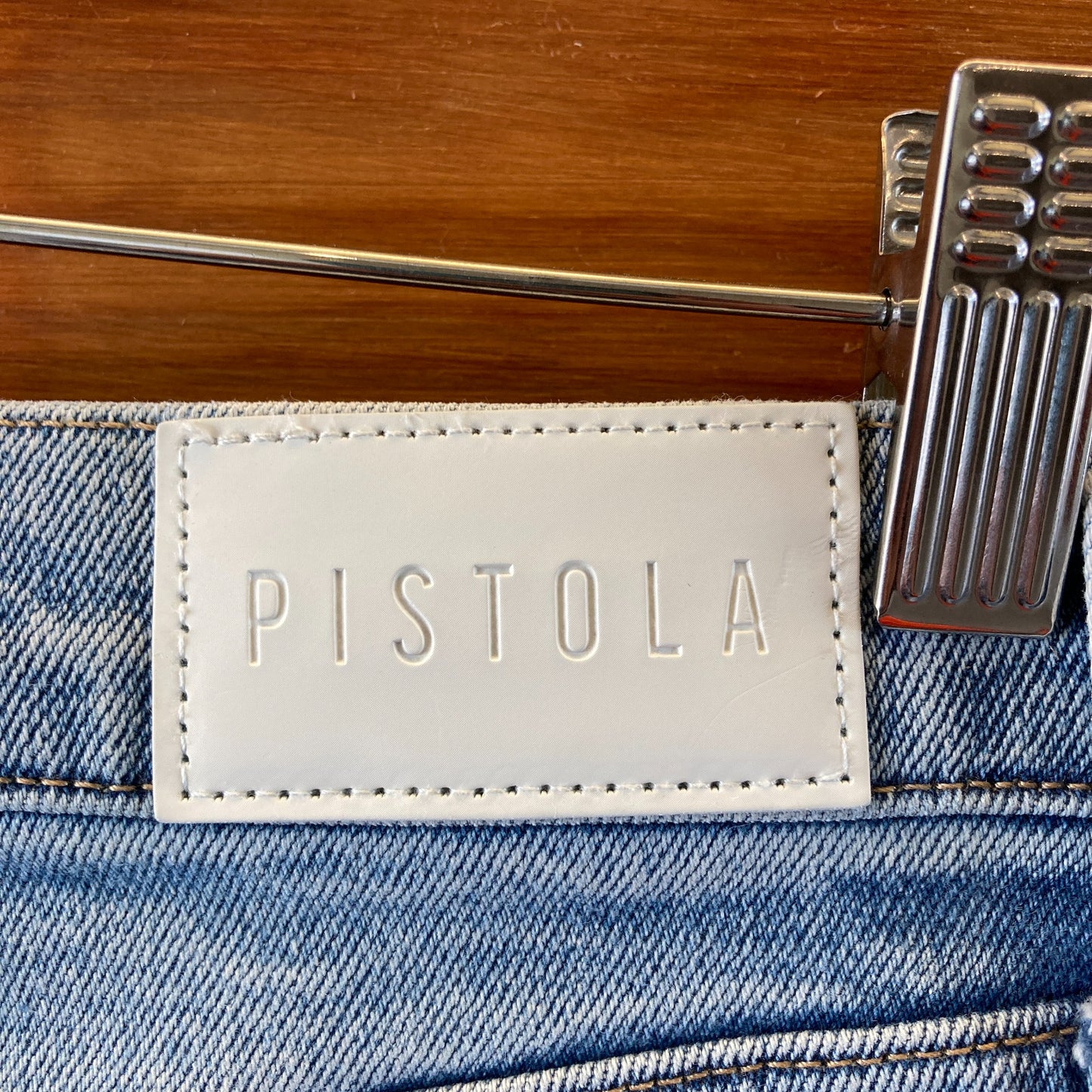 Pistola Light Wash High Rise Denim Wide Leg Lana Cuffed Jeans - Size 27 - 0707PN