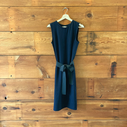 Theory Deep Navy $355 Sleeveless Caitriona Dress Size 6 - NEW - 0508GA