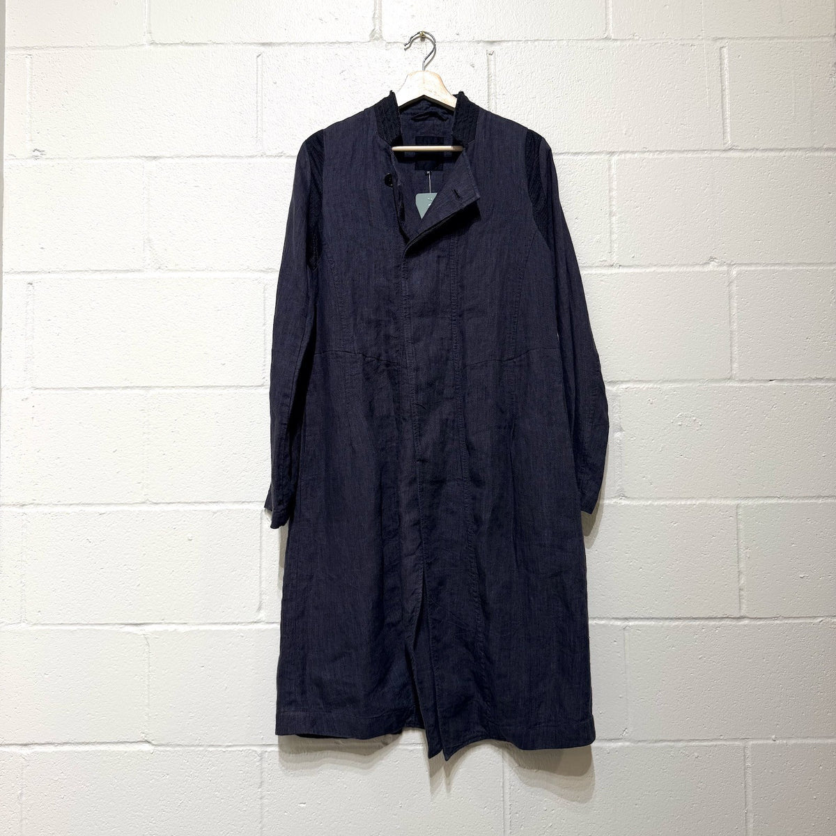 Pas De Calais Gray Linen Button Front Jacket - Size 36 / M - 0514SU