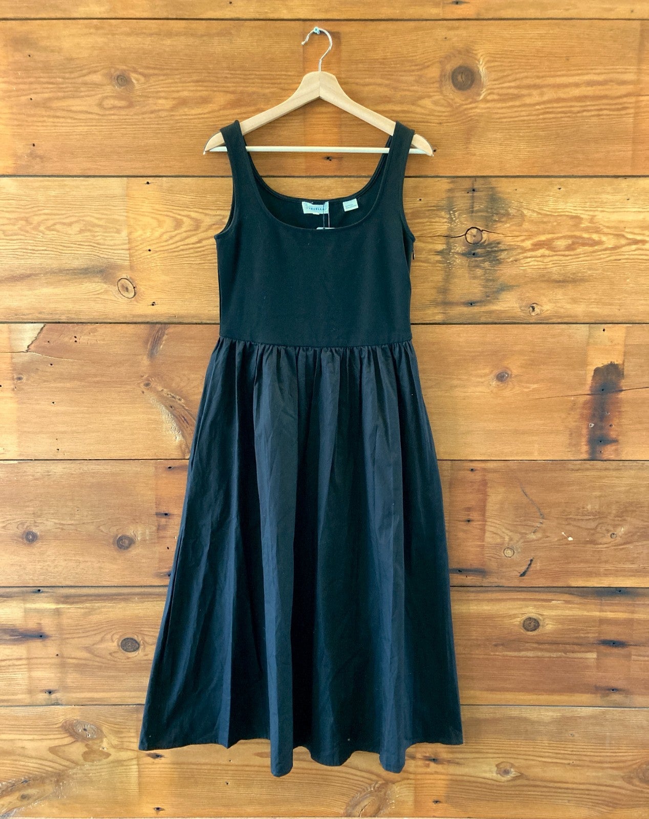 Marcella NYC Black Sleeveless Cotton Poplin Clara Dress NEW - M Petite - 0326EN