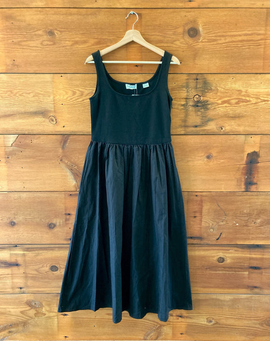 Marcella NYC Black Sleeveless Cotton Poplin Clara Dress NEW - M Petite - 0326EN