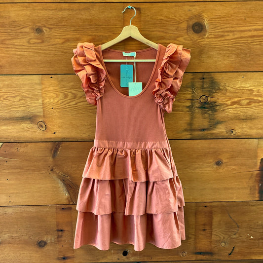 Ulla Johnson Auburn Hanna Tiered Ruffle Sleeveless Dress - Size 0 / XS - 0703SC