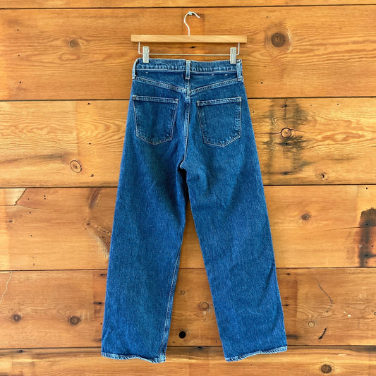 AGOLDE Dark Wash REN Button Fly Womens Wide Leg Jeans - Size 24 - 0312IG