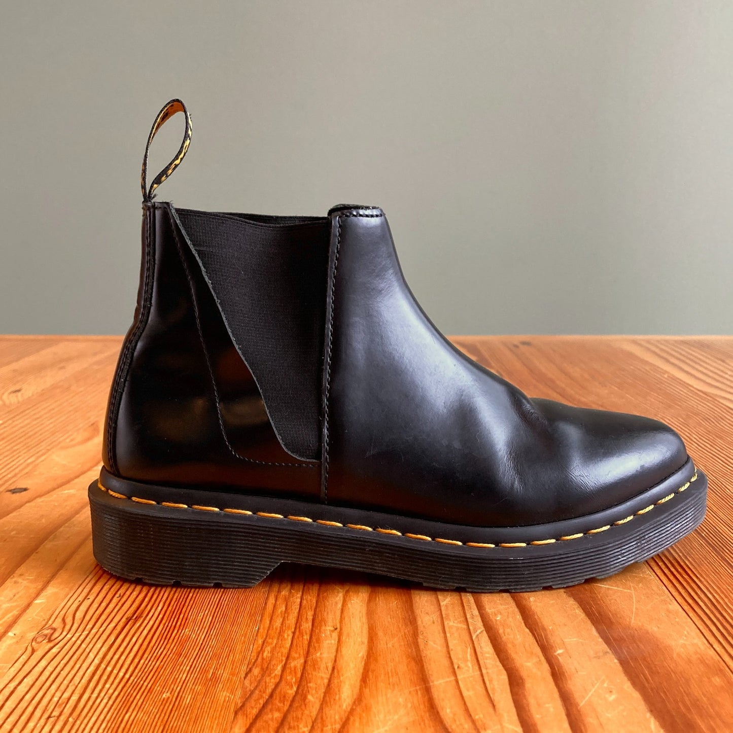 37 / 6 - Dr. Martens Black Polished Smooth Leather Bianca Chelsea Boots 0727SO