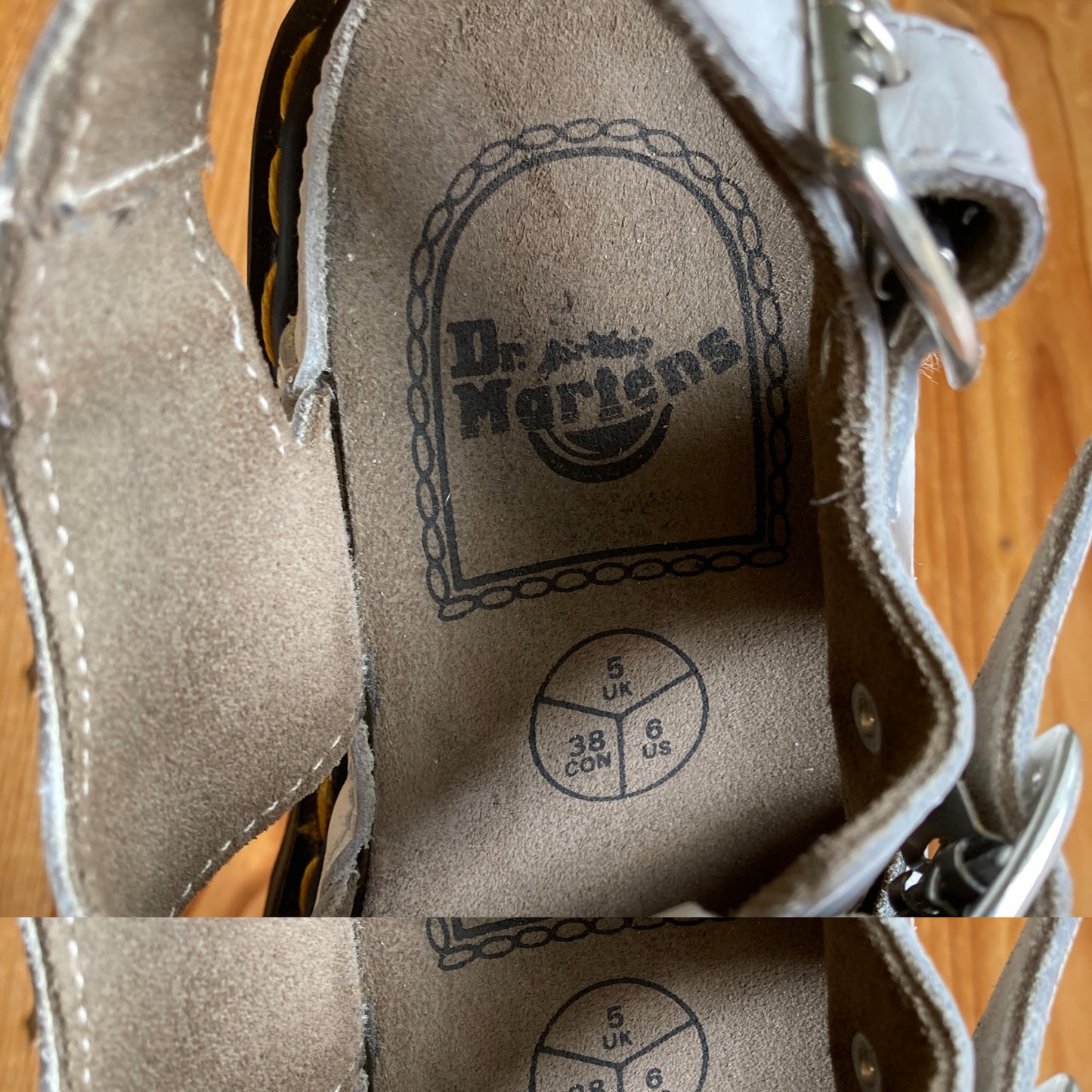 Dr. Martens Vintage 90s White Dunnet Flower Sling Back Sandals - Size 6 - 0425SV