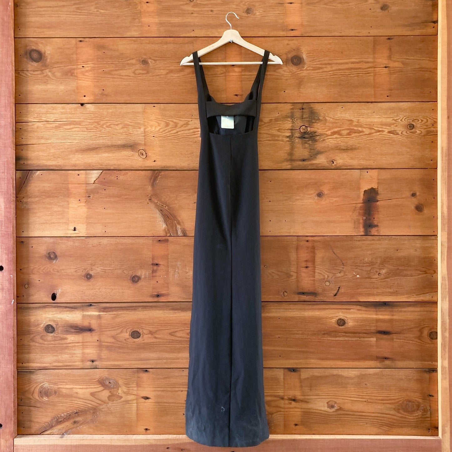 Likely $298 Black Full Length Open Back Phillipa Gown Dress - Sz 8 NEW - 1211VM