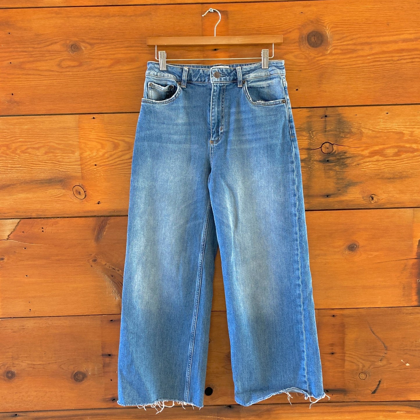 28 - Rails The Getty Crop High Rise Wide Leg Womens Tradewind Wash Jeans 0916VB