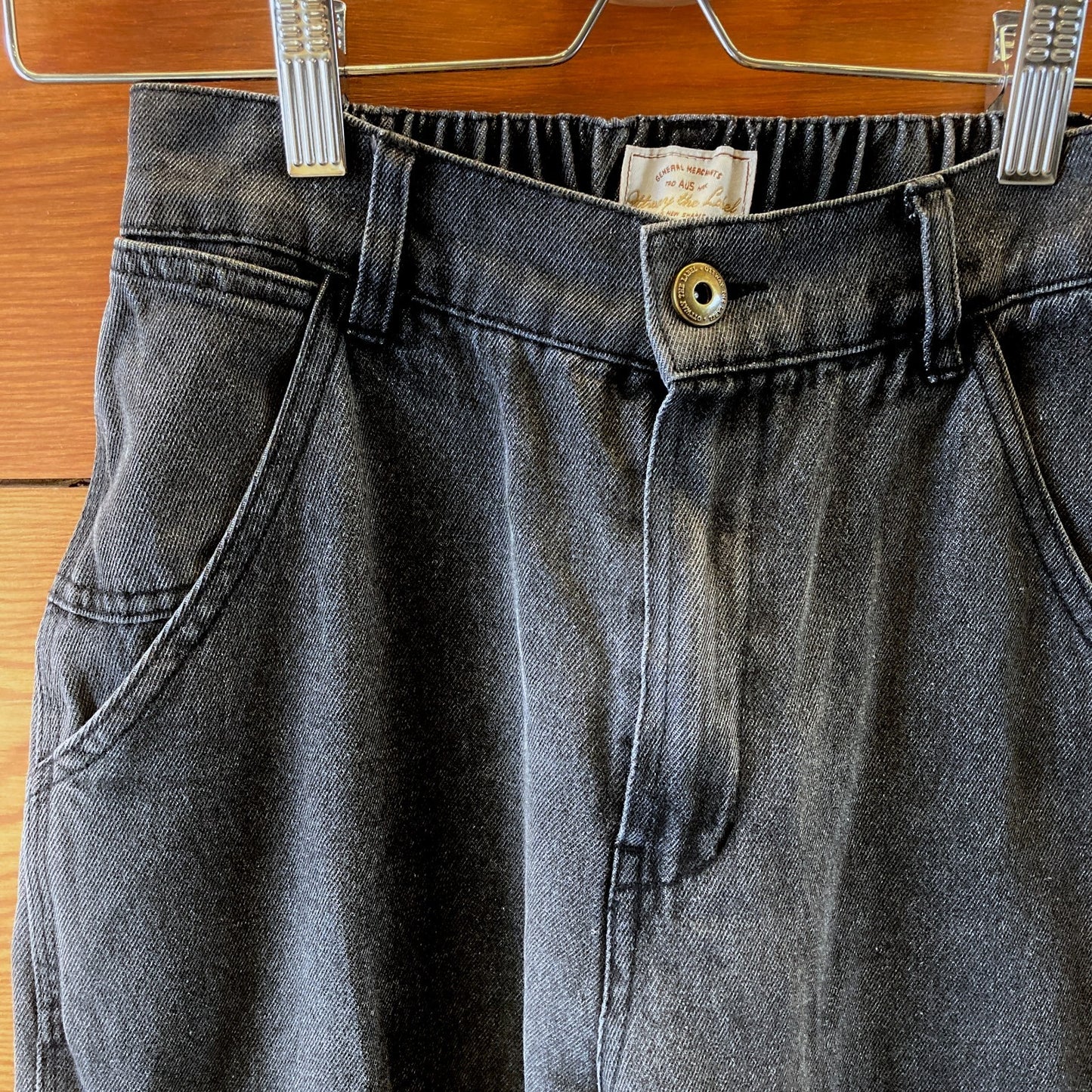 Ottway Gray Baggy Elastic Waist Carpenter Pants - Size XS - 0312IG