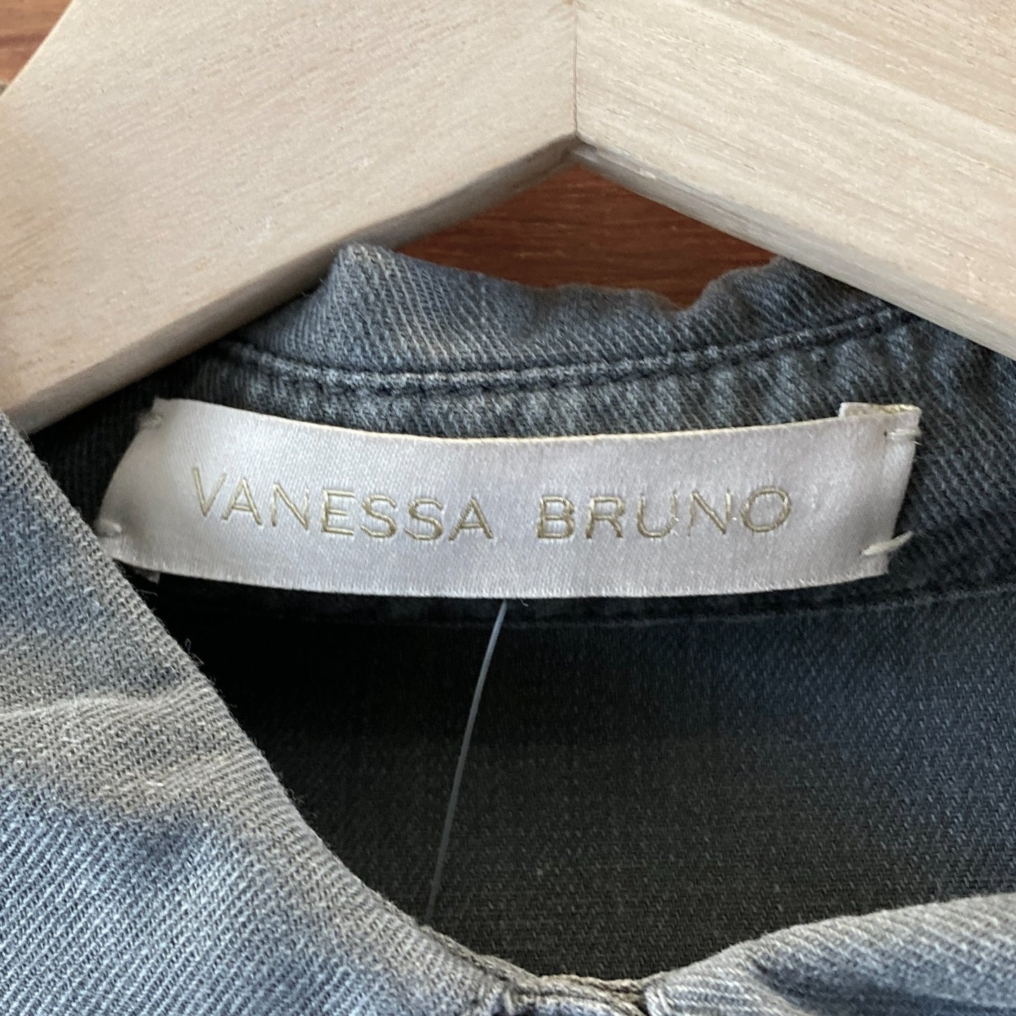 Vanessa Bruno Gray Denim Long Sleeve Button Up Shirt Top - Size 36 / S - 1217RM