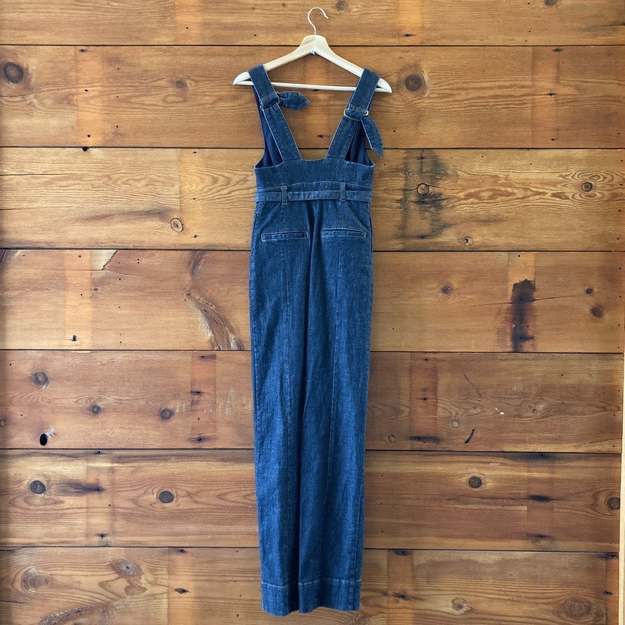 Pilcro Anthropologie Dark Wash Denim Overall Bibs Jumpsuit - Size 0 - 0312IG