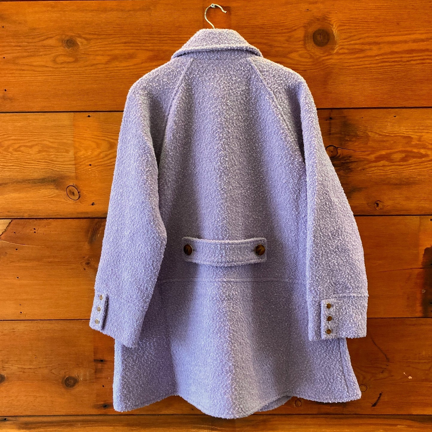 M - Maeve Anthropologie Lavender NEW $198 Wool Blend Drop-Waist Coat 0715DP