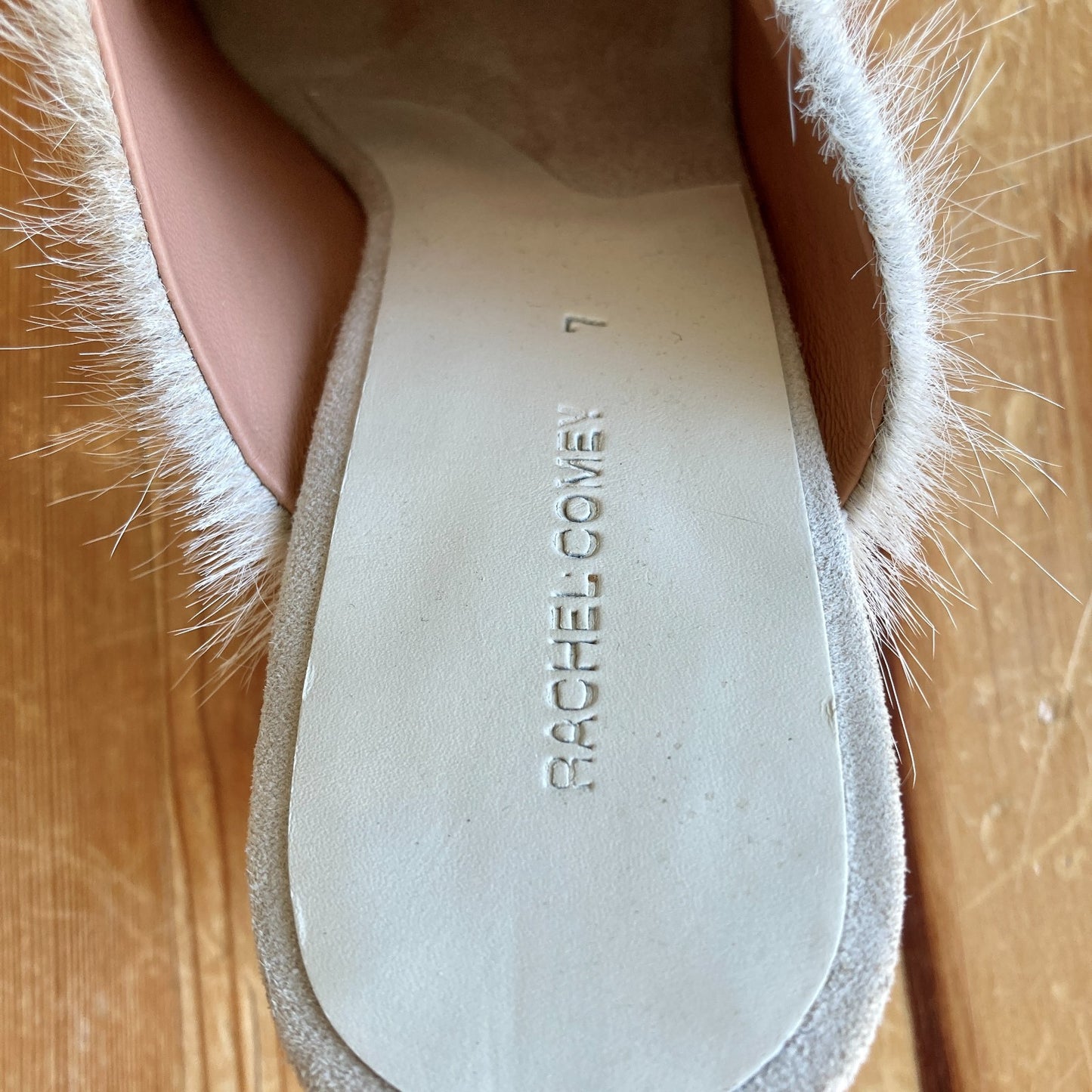 Rachel Comey $450 Pony Hair Wooden Heel Bose Clogs Shoes Slides - Sz 7 - 1125EA