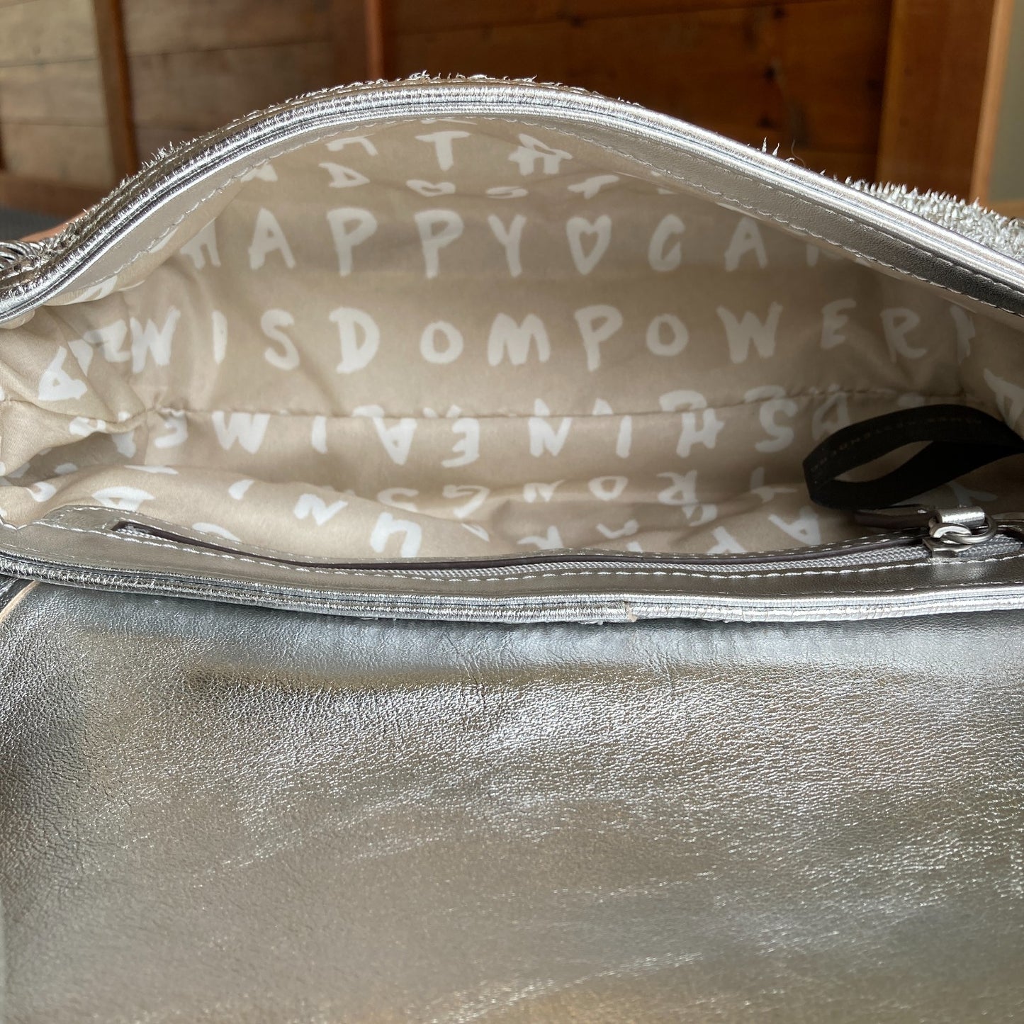 Aimee Kestenberg Silver All For Love Baguette Bag Purse - 0501SH