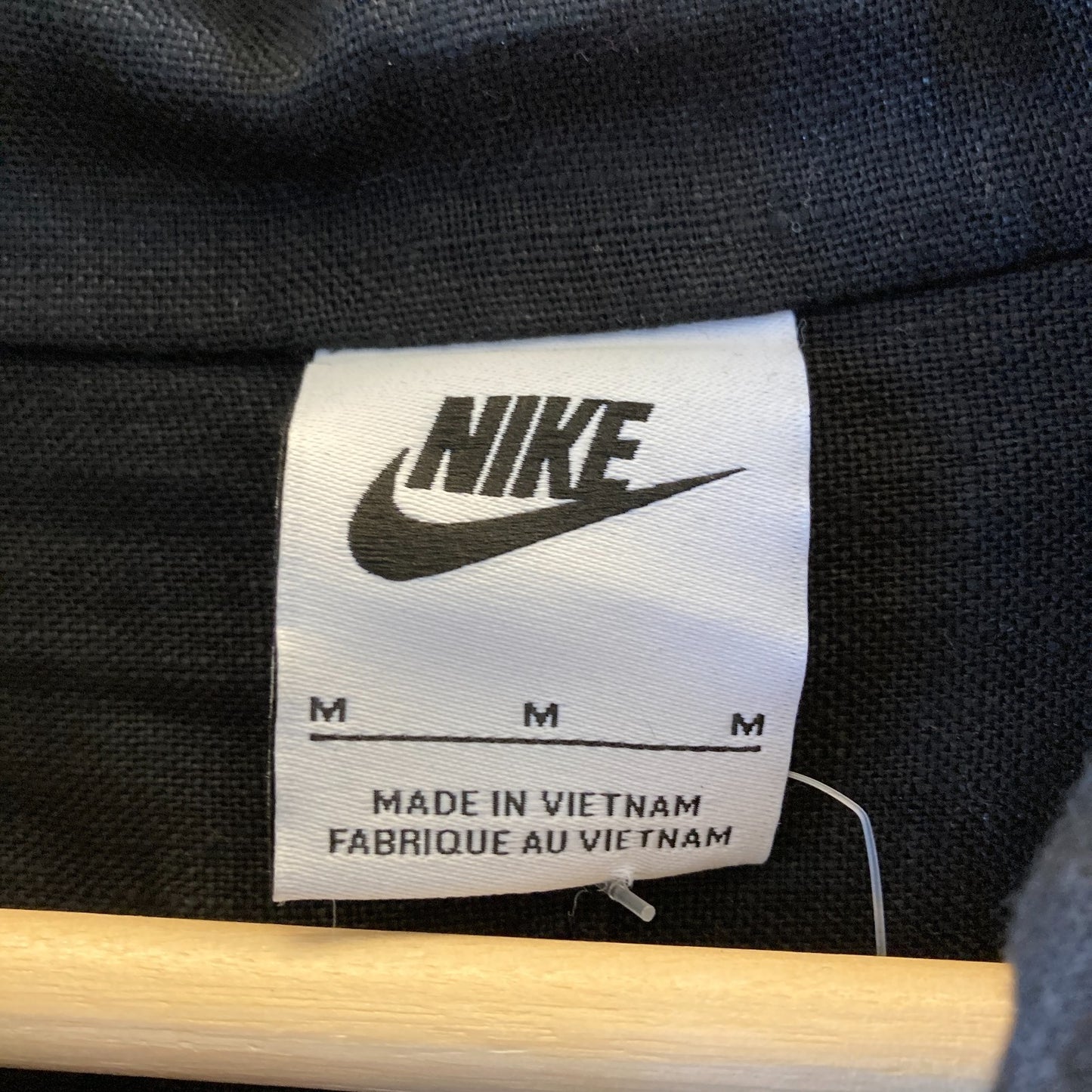 Nike X Stussy Black Linen Hooded Zip Front Jacket - Size M - 0817JE