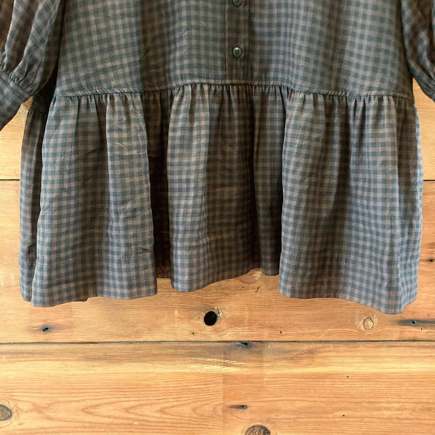 Ganni $325 Brown & Black GIngham Organza Mini Dress - Size XS - 0121LC