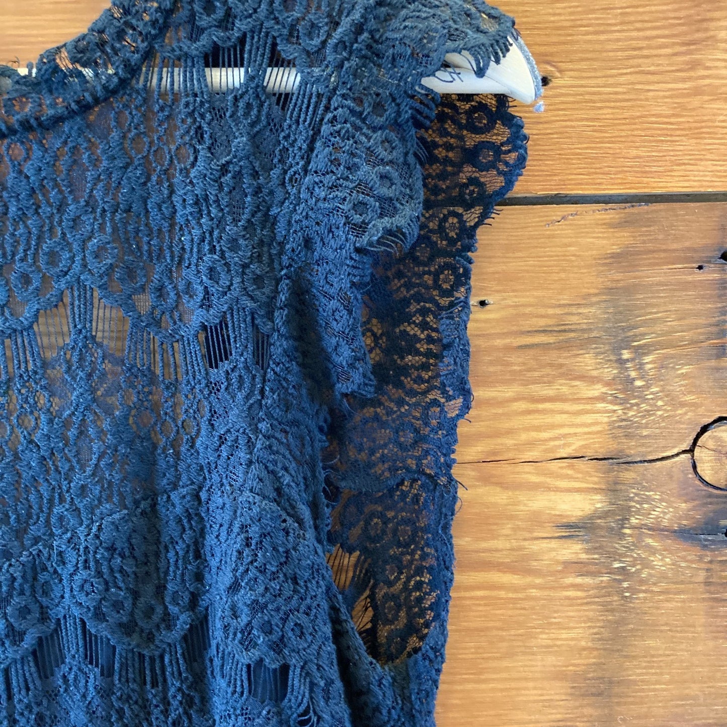 Intimately by Free People Black Lace NEW Open Back Mini Dress - 0218NM