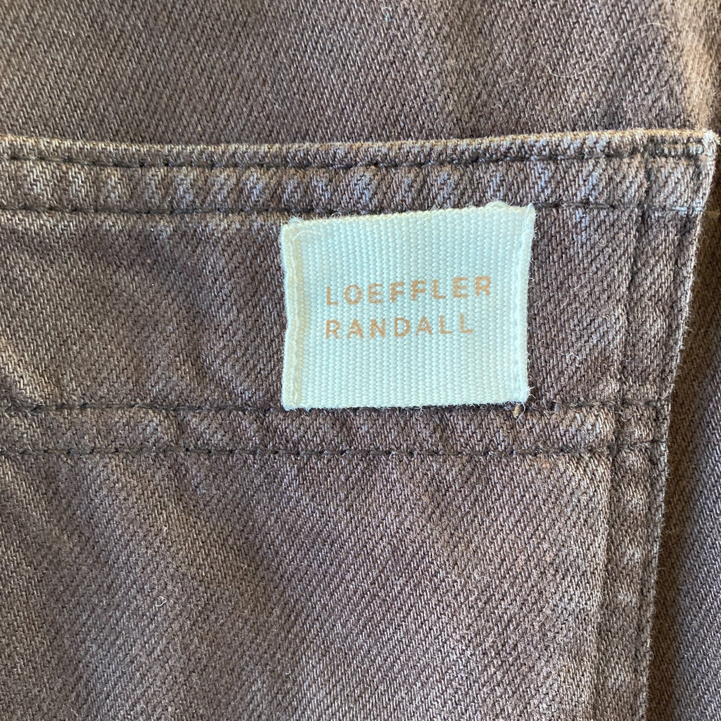 Loeffler Randall Dark Brown Straight Leg Utility Jeans - Size 00 / XS - 0312IG