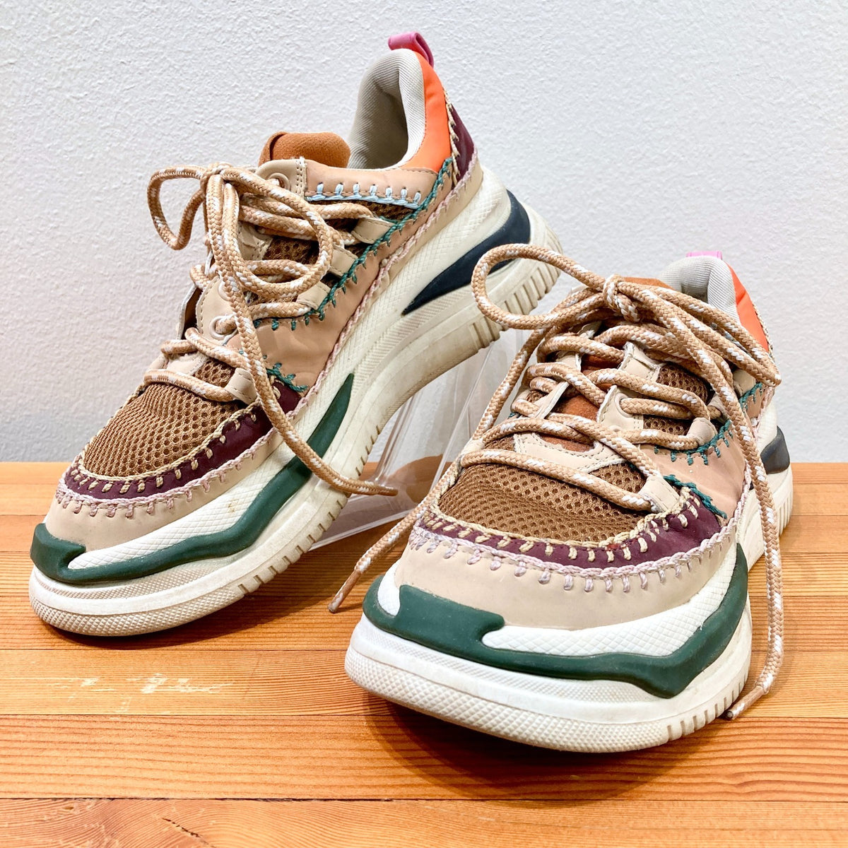 Farm Rio Colorful ZigZag Chunky Platform Sneaker Shoes - Size 39 / 8 - 0129LH