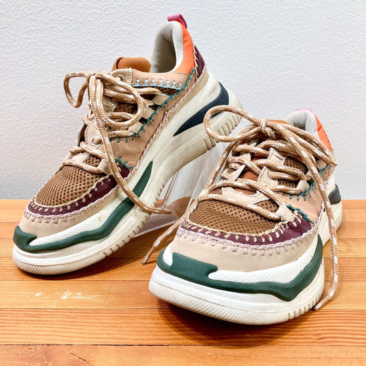 Farm Rio Colorful ZigZag Chunky Platform Sneaker Shoes - Size 39 / 8 - 0129LH