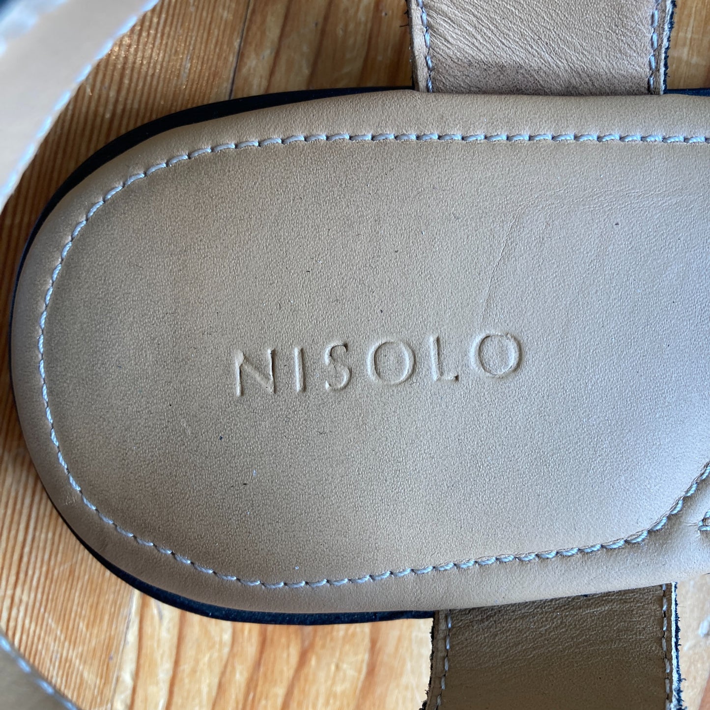 Nisolo Black Leather MIRA Flat Fisherman Sandals Shoes - Size 10 - 0815CJ