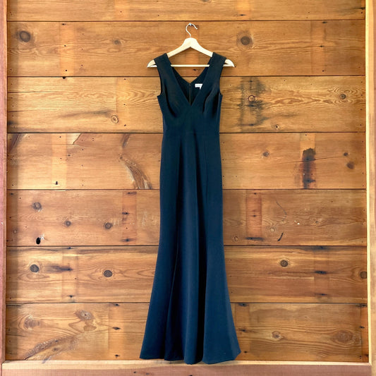 Dress the Population $198 Black Sandra Side Slit Maxi Dress - Size XXS - 0903BN