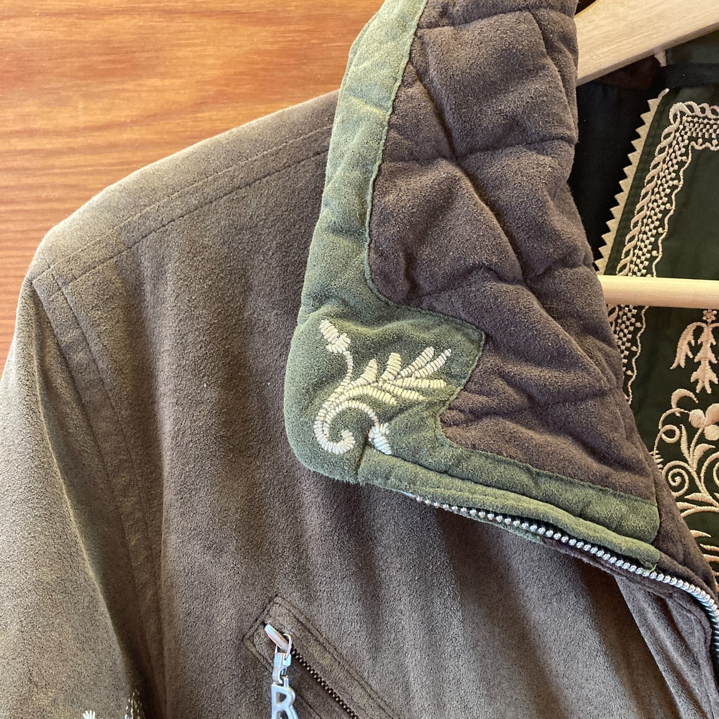 Vintage Bogner 90's Suede Embroidered Belted Rare Snowsuit - Size 10 - 0126LF