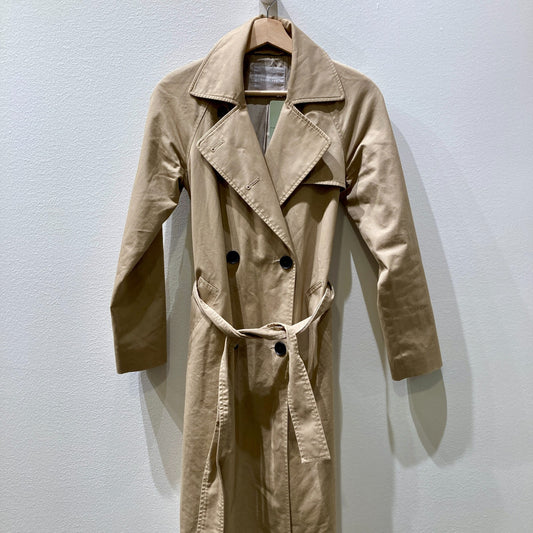 Everlane Khaki Classic Double Breasted Trench Coat Jacket - Size XXS - 0903BN