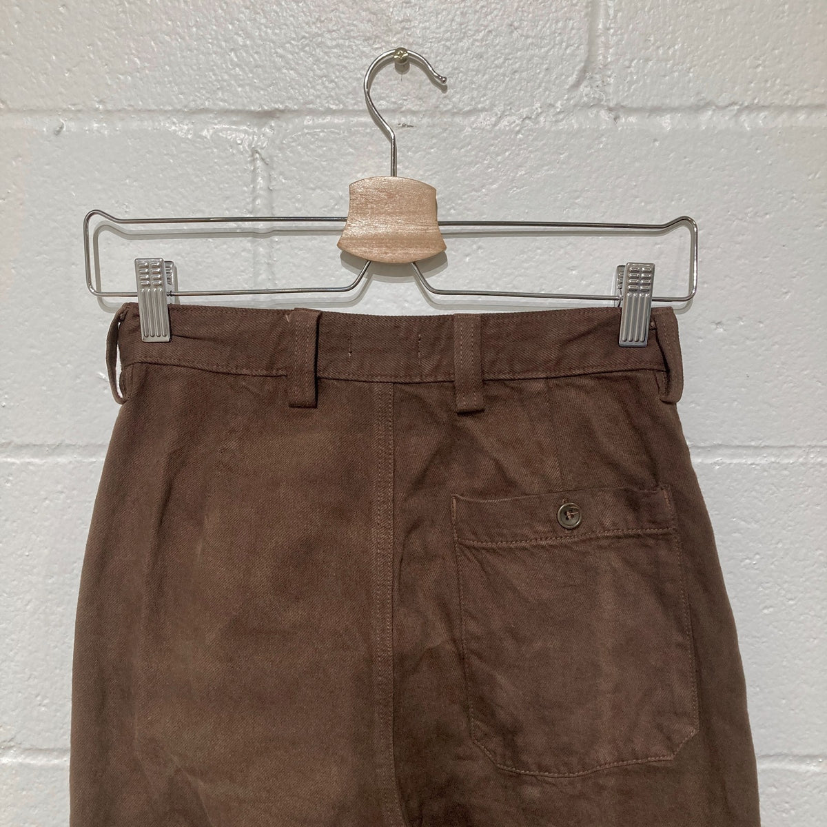 Ozma of California Dark Brown Wide Leg Cotton Pants - Size XXS - 0312IG