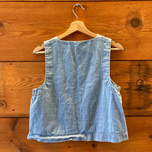 Beaumont Organic Chambray Jovie-Leigh OG Cotton Denim Vest - Size S - 0916VB