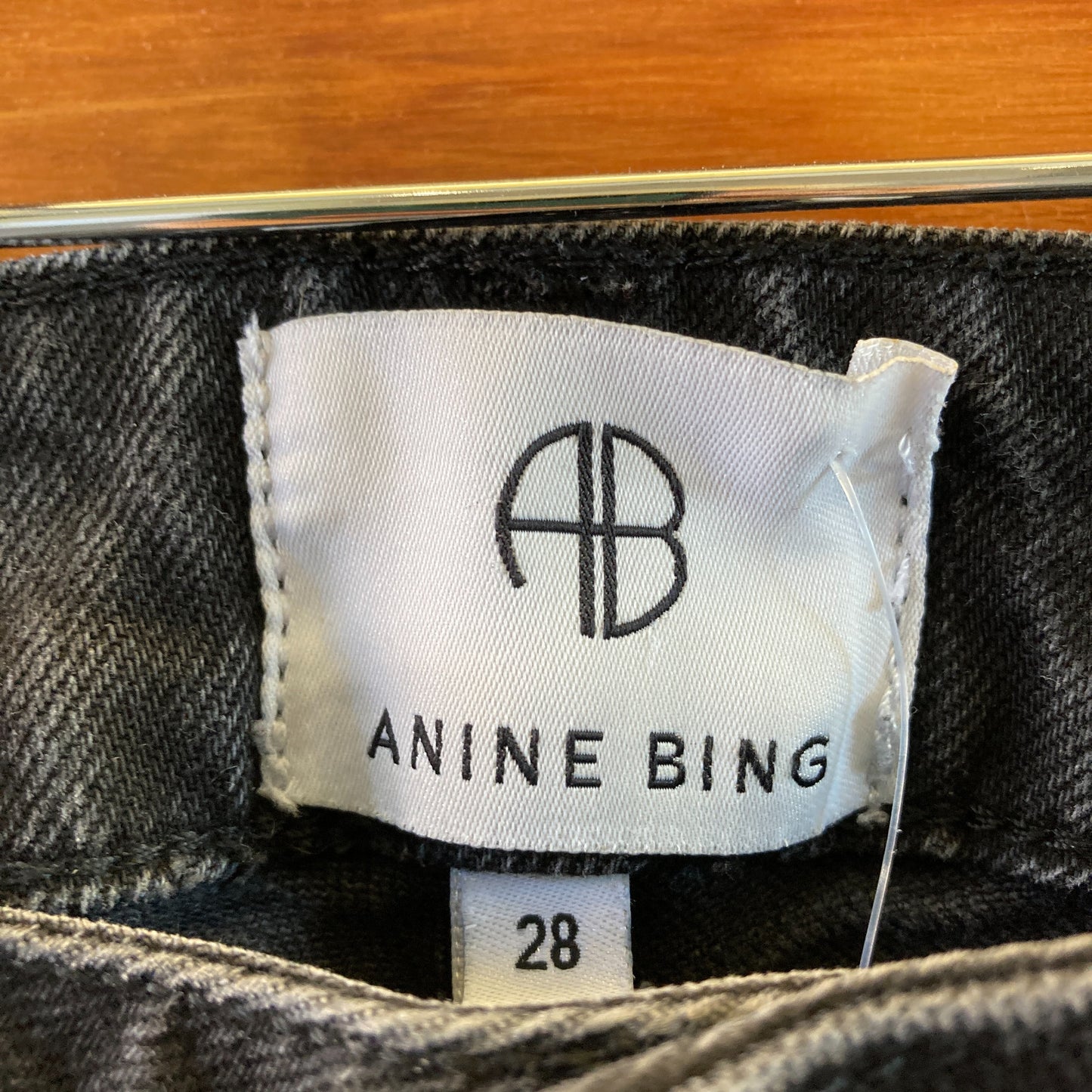 Anine Bing Black Button Fly Roxanne Split Hem Flare Jeans - Size 28 - 0504AK