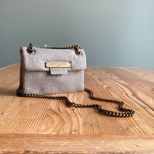 Kurt Geiger London Natural Rhinestone Mini Brixton Shoulder Bag - 1002MG