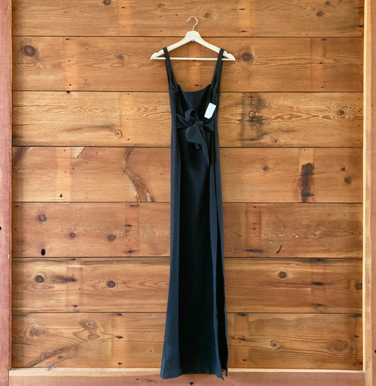 Likely $298 Black Full Length Open Back Phillipa Gown Dress - Sz 8 NEW - 1211VM