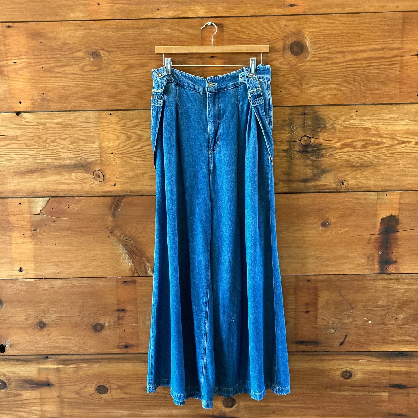 Pilcro Anthropologie Pilcro Wide-Leg Suspenders Jeans - Size 28 - 0314GM