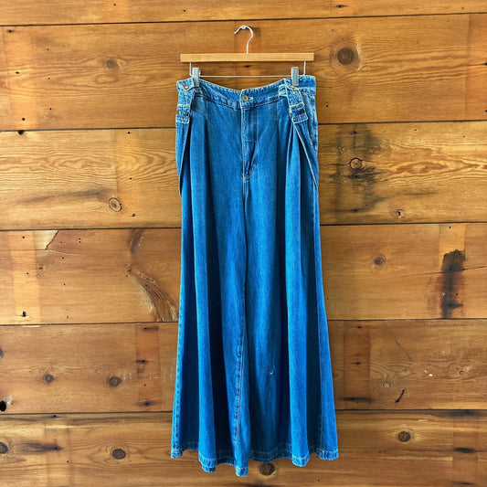 Pilcro Anthropologie Pilcro Wide-Leg Suspenders Jeans - Size 28 - 0314GM