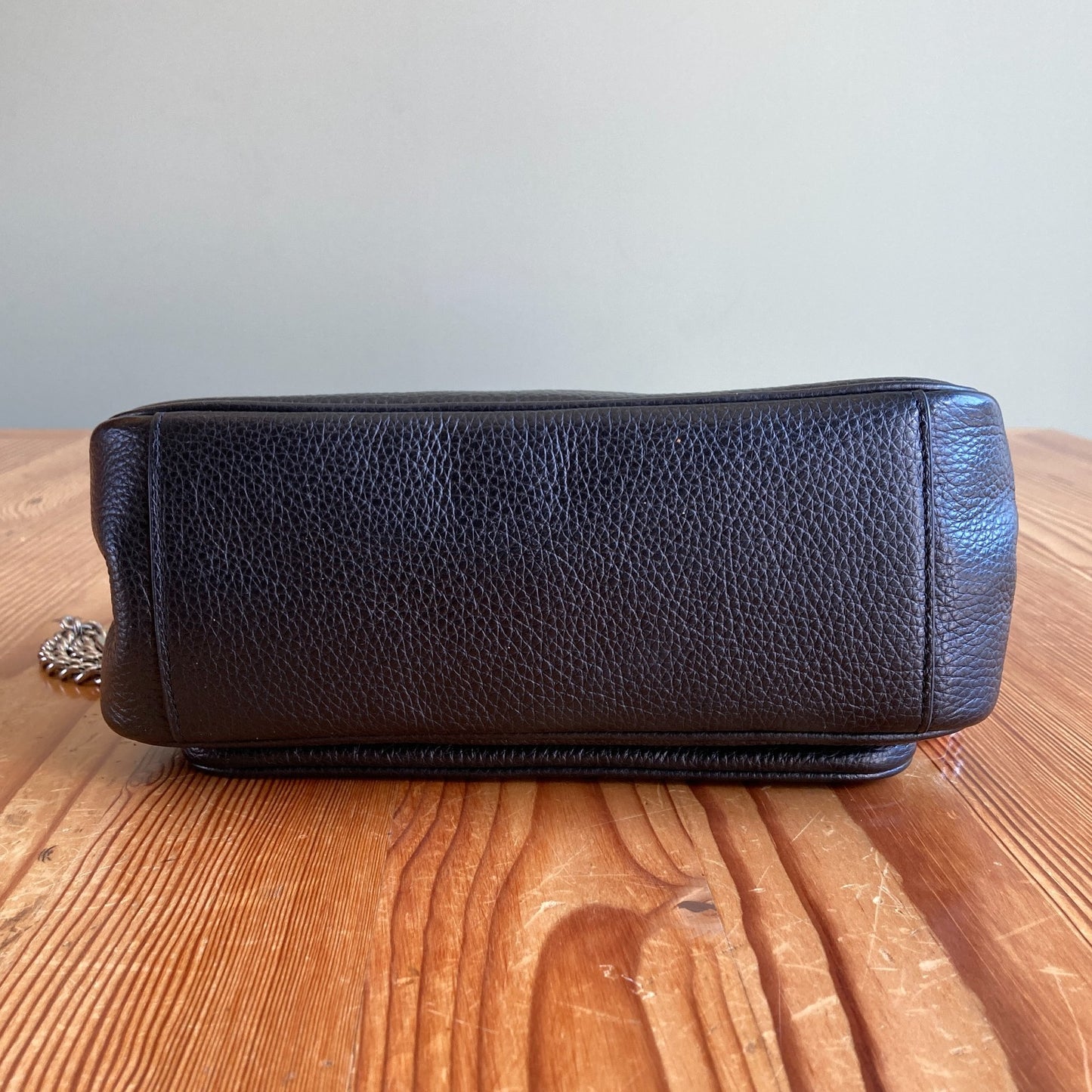 Coach Black Pebbled Leather Klare Double Chain Strap Crossbody 25 Bag - 0311AY