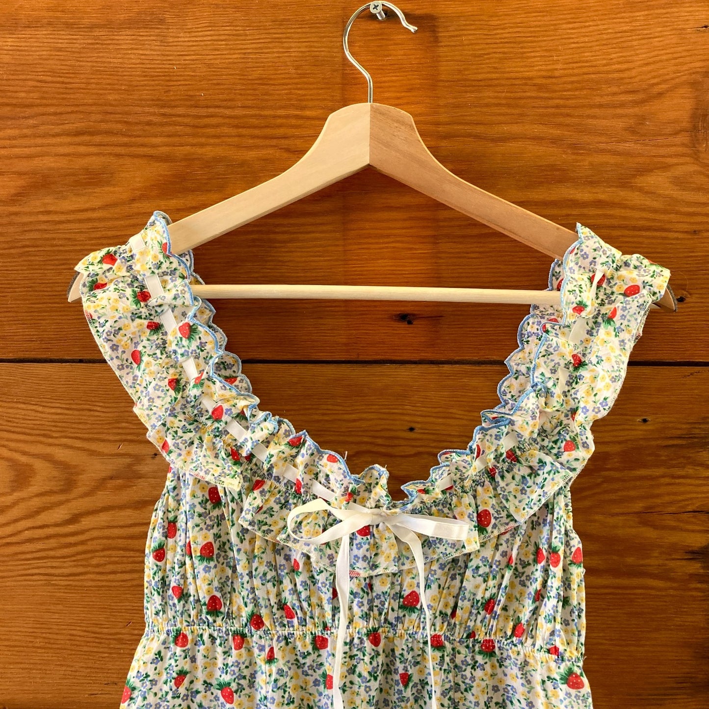 For Love & Lemons Floral Strawberry Print NEW Kiss Dress - Size S - 0313SH