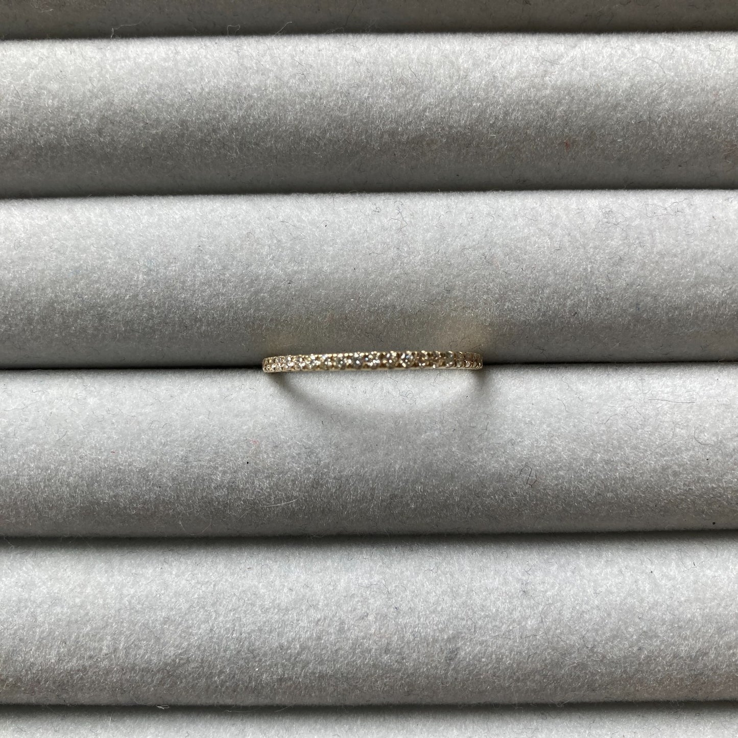 MALKA 14k Yellow Gold .25 CTW Pav Diamond Wedding Band Ring - 7 - 0120NE
