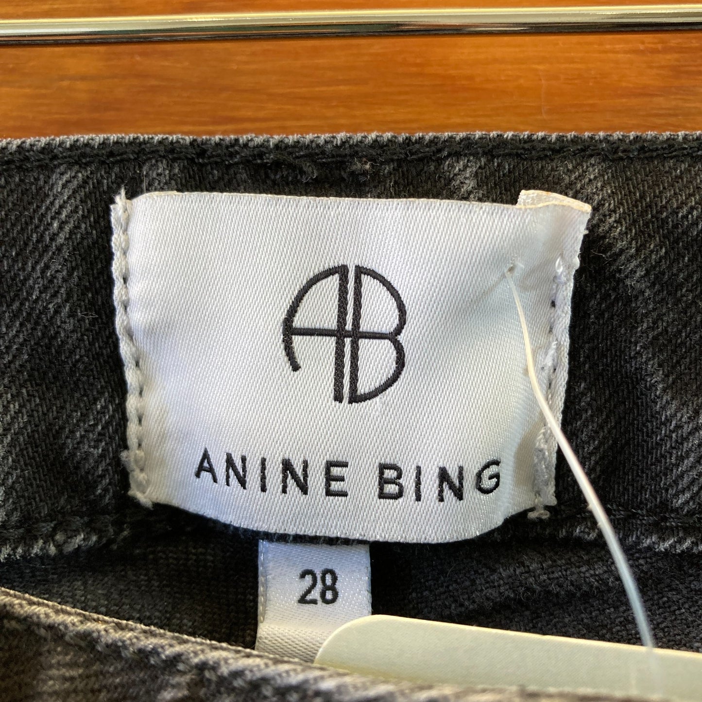 Anine Bing Black Button Fly Roxanne Split Hem Flare Jeans - Size 29 - 0504AK