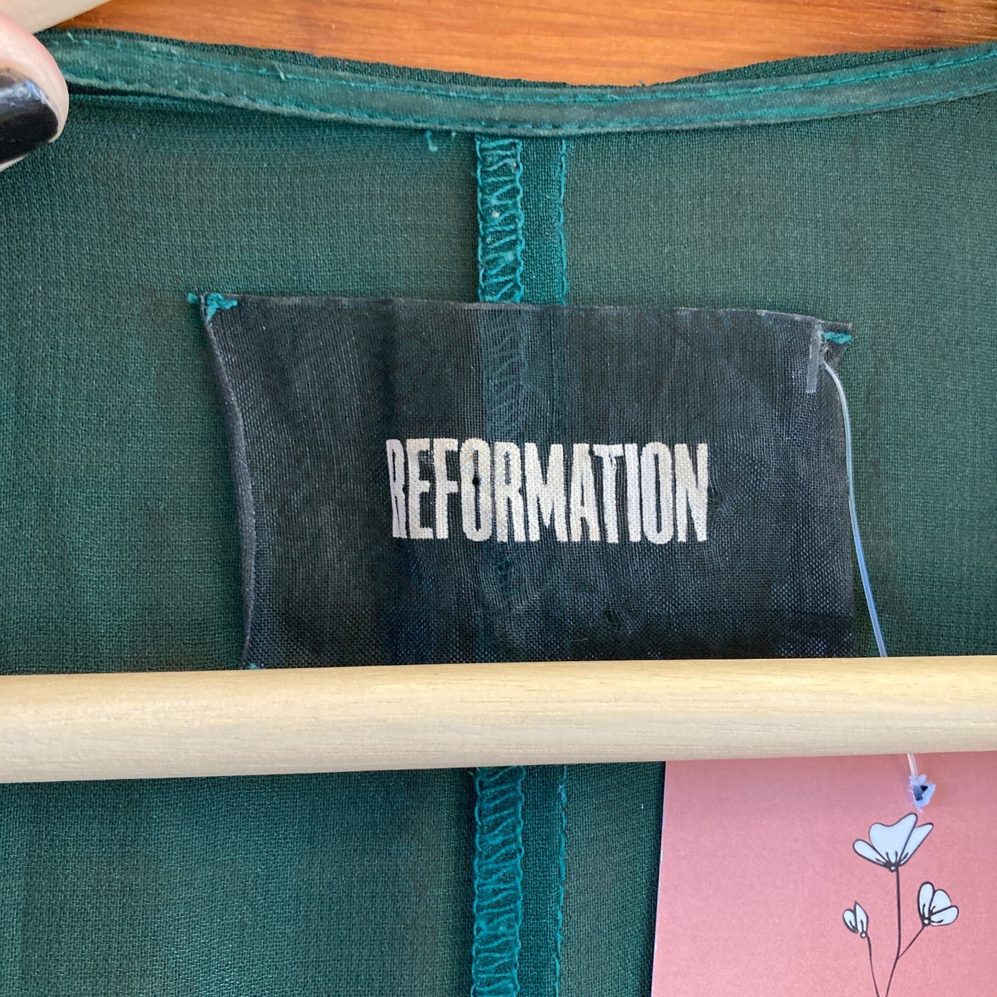 6 - Reformation Emerald Green Sheer Crepe Maxi Wrap Dress 0628AC