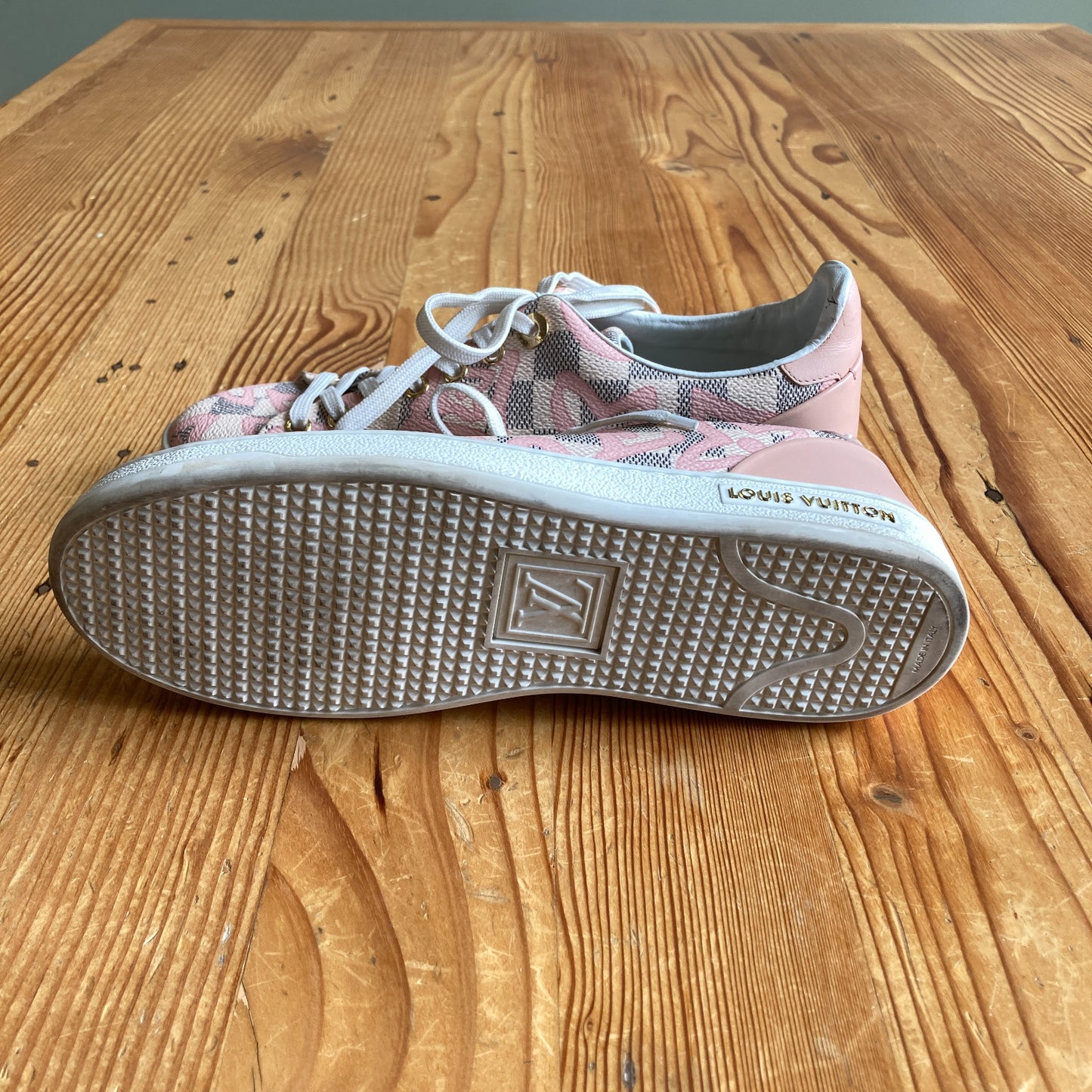 Louis Vuitton Damier Azur Tahitienne Bora Bora Sneakers - Size 37.5 / 7 - 0422VS