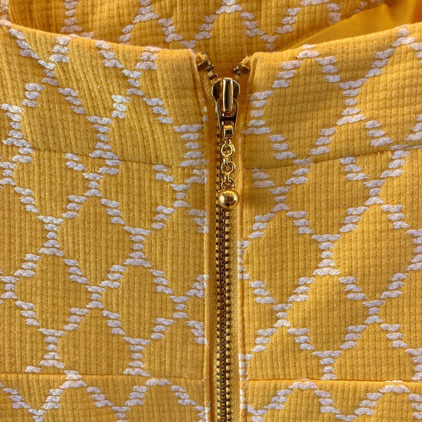 Kate Spade Yellow White Hilary Sleeveless Sweetheart Dress - Size 2 - 0702AS