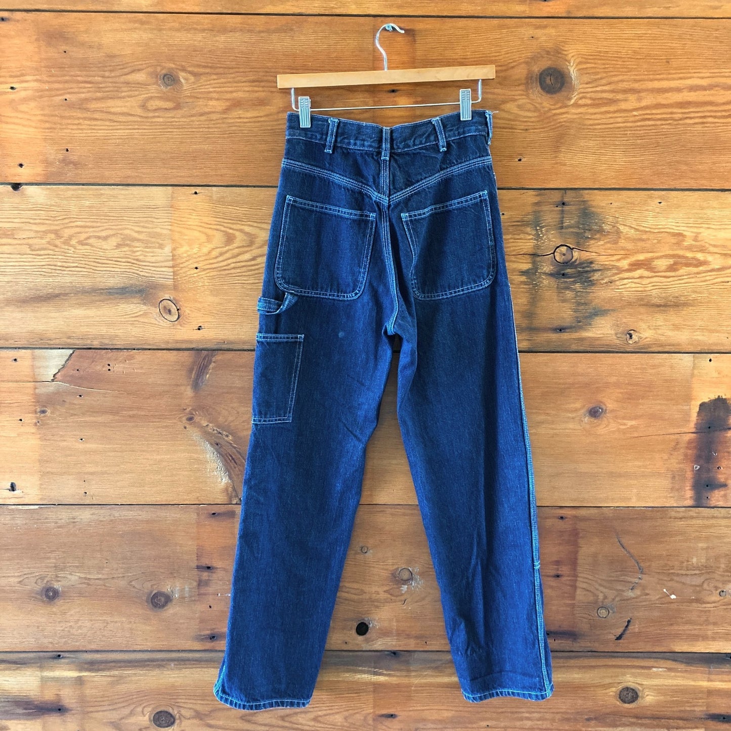 Jesse Kamm Dark Wash Reinforced Knee Straight Leg Handy Jeans - Size 6 - 0312IG