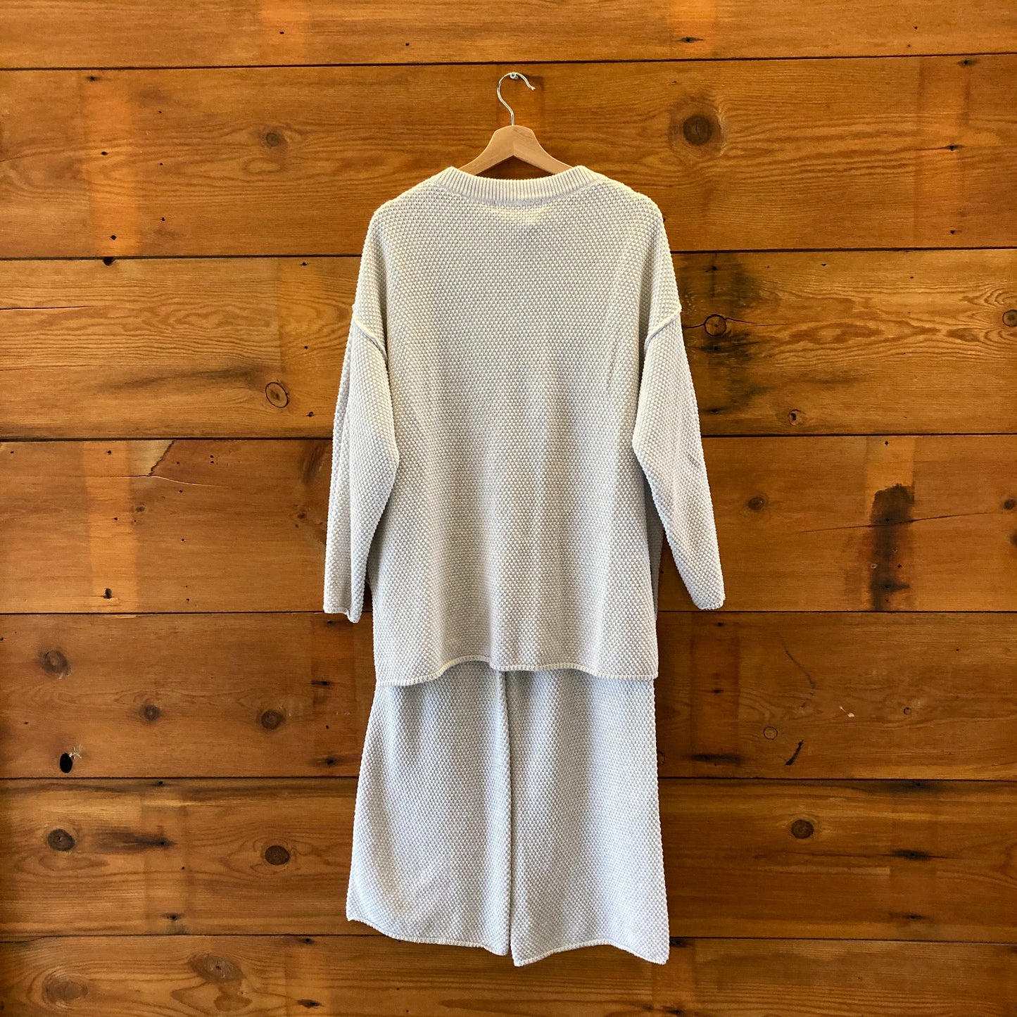 FP Beach Free People Oat Textured Hailee Sweater & Pants Set - Size S - 0419KM