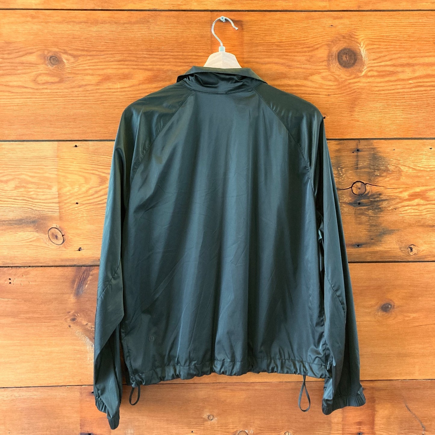 Lululemon Dark Green Stretch Satin Zip Up Training Jacket - Size XL - 1203TR