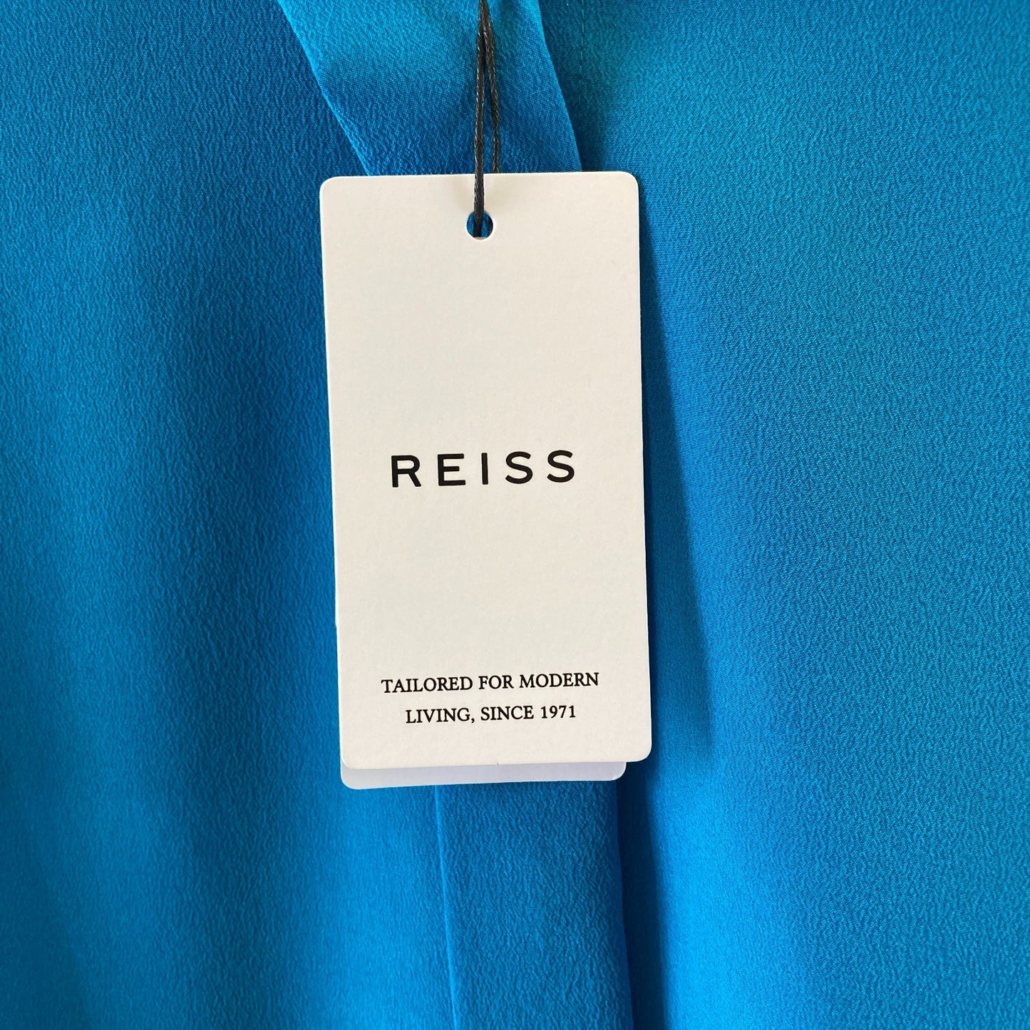Reiss Cobalt Blue Silky Eden Button Up Tunic Shirt Top - Size 6 - NEW - 1122KP