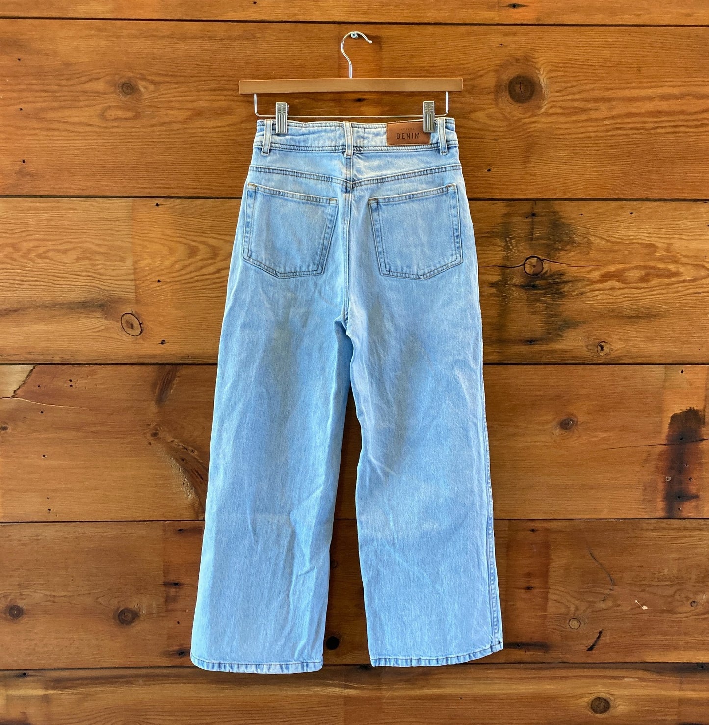 Sezane Light Wash High Waisted Wide Leg Jeans - Size 36 / 25 US - 0204EB