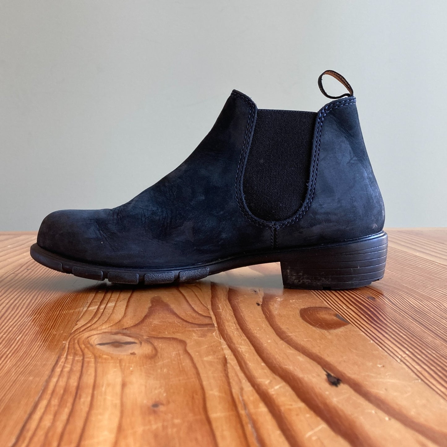 8.5 - Blundstone Navy Blue Nubuck Suede Leather Chelsea Ankle Boots 0419KM
