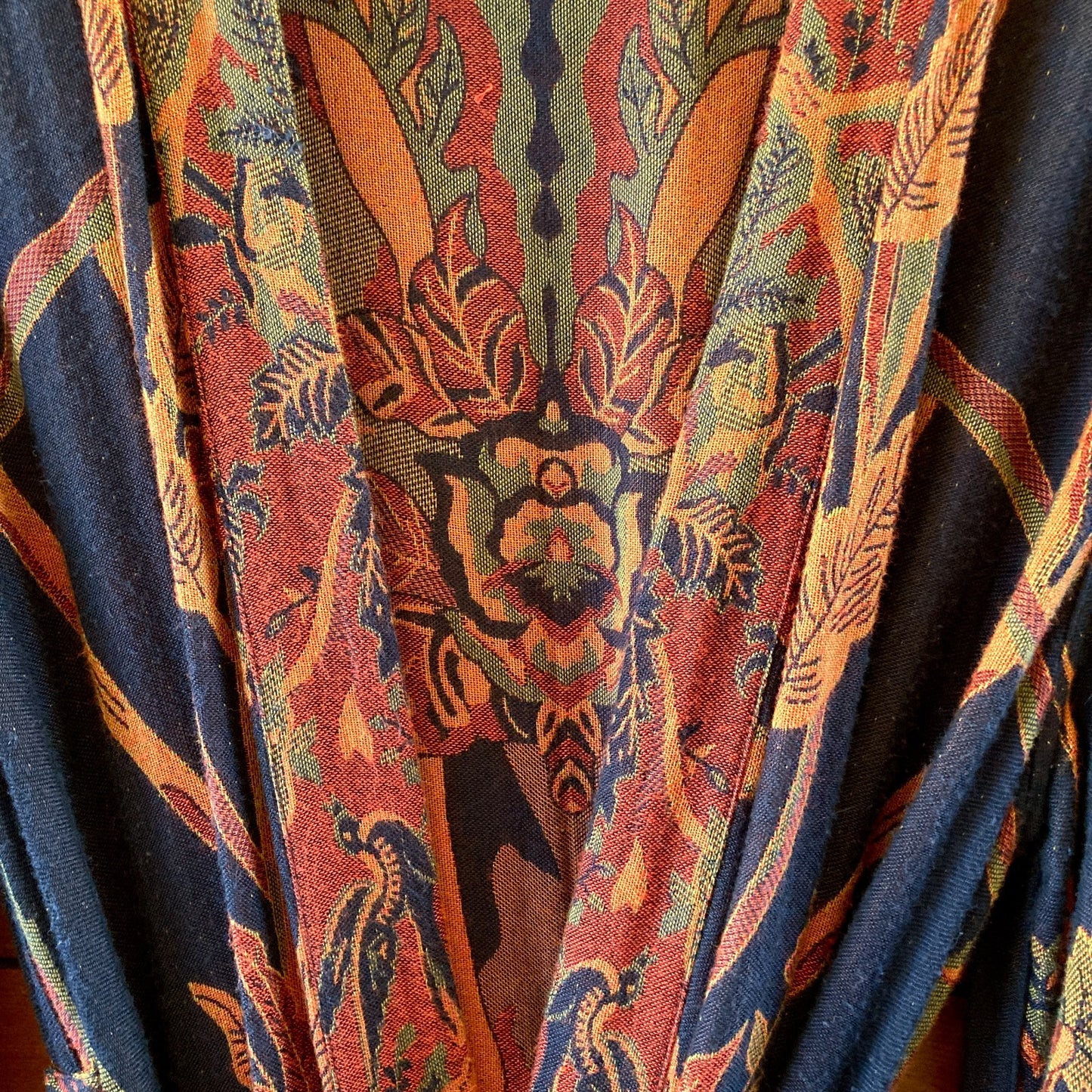 Brahmaki Black September Sky EcoVero Maxi Kaftan Robe - Size 2 / S - 0605DK