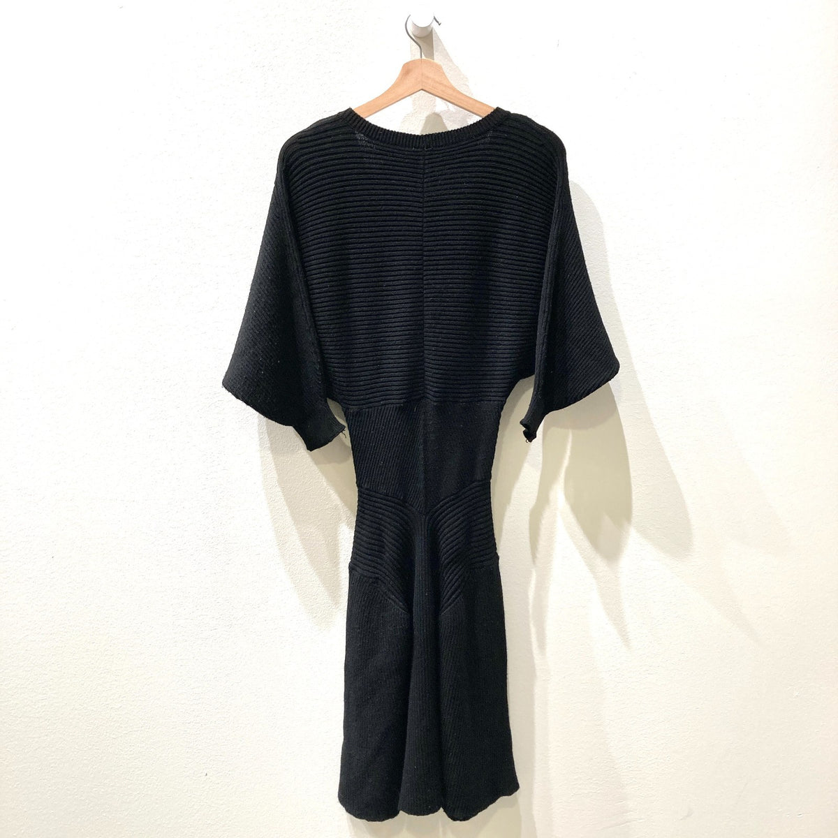 Anthropologie $168 Black Ribbed Colorblock Sweater Dress - Size M - NEW - 0715DP
