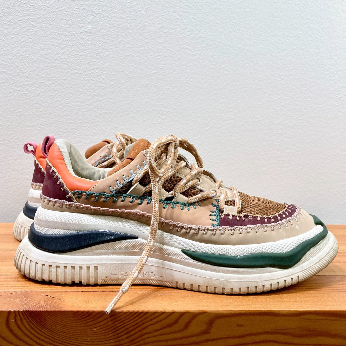Farm Rio Colorful ZigZag Chunky Platform Sneaker Shoes - Size 39 / 8 - 0129LH